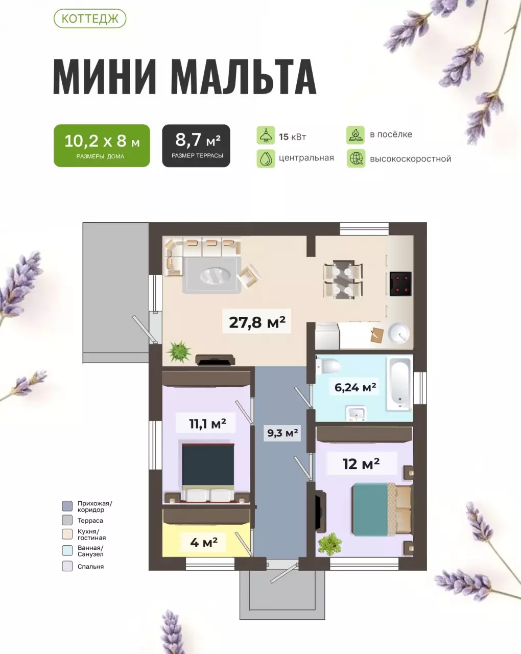 Дом 71 м2 в КП Новый Сад